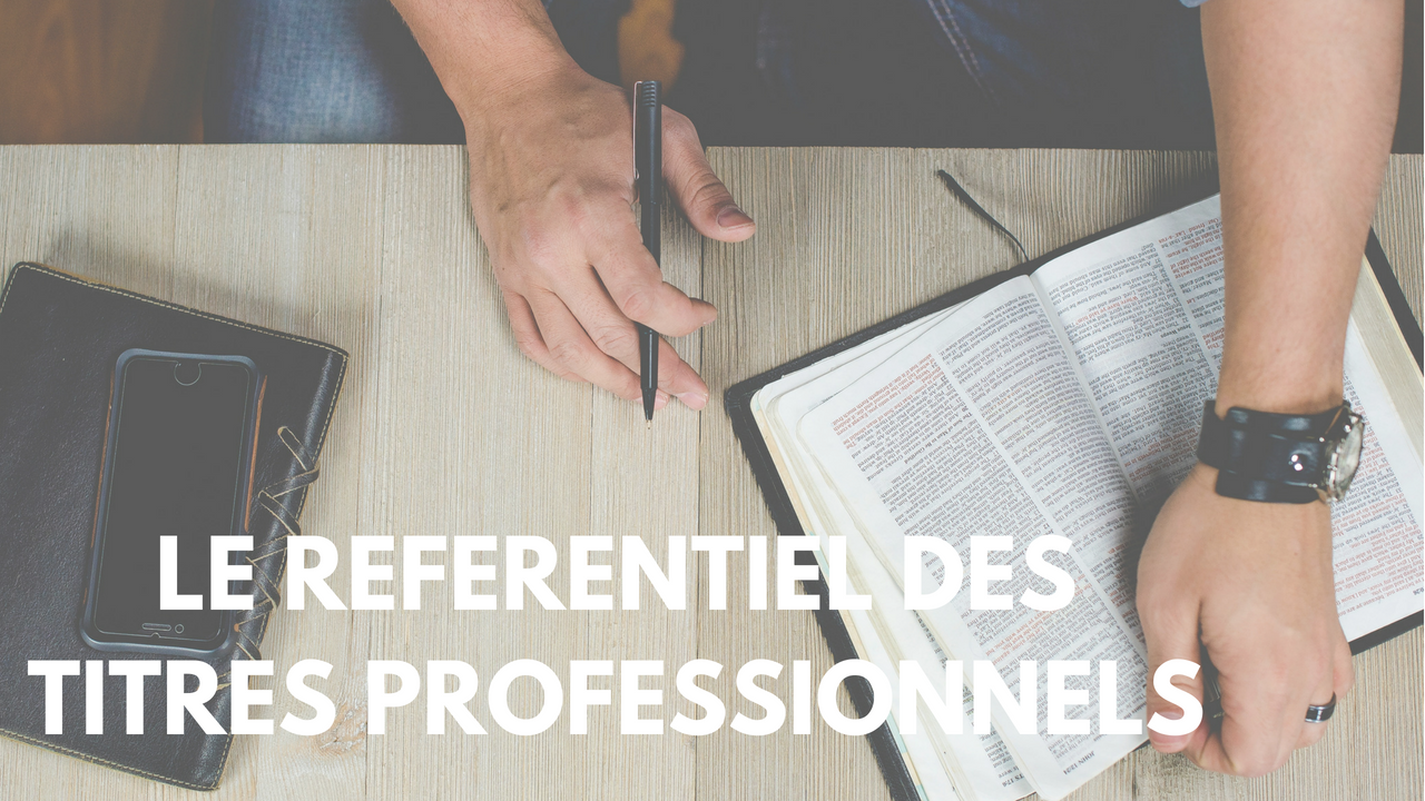 Les référentiels des titres professionnels — Adrec Formation